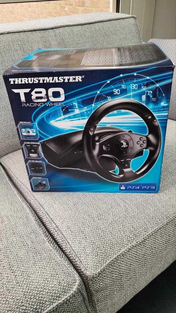 Thrustmaster T80 stuurwiel als nieuw, Games en Spelcomputers, Spelcomputers | Sony Consoles | Accessoires, Zo goed als nieuw, PlayStation 3