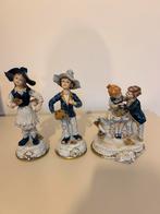 Set van 3 Vintage Nuova Capodimonte Porseleinen Beeldjes, Ophalen, Zo goed als nieuw