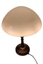 Art nouveau tafel lamp Messing en glas ️, Ophalen of Verzenden, Zo goed als nieuw, Glas