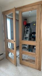 eiken deur massief. , nieuw, weg wegens andere deur, Doe-het-zelf en Bouw, Deuren en Vliegenramen, Ophalen, Nieuw, Glas