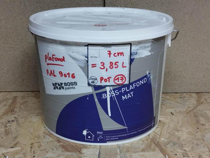 Verf - TriMetal - Sigma - Boss - RESTEN, Doe-het-zelf en Bouw, Verf, Beits en Lak, Zo goed als nieuw, Verf, Wit, Ophalen