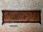wandtapijt in houten kader, Antiek en Kunst, Curiosa en Brocante, Ophalen