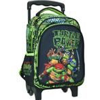 Ninja Turtles Trolley Rugzak - TMNT, Uitschuifbare handgreep, Zwart, Minder dan 40 cm, Nieuw
