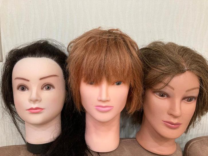 4 oefenhoofden/kappershoofden, Hobby en Vrije tijd, Cursusmateriaal, Ophalen of Verzenden