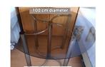 RONDE TAFEL 100 CM DIAMETER, Huis en Inrichting, Tafels | Eettafels, Ophalen, Gebruikt, Rond, Glas