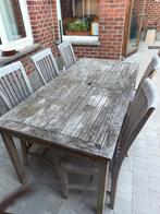 Tafel en 6 stoelen, Tuin en Terras, Ophalen, Zo goed als nieuw