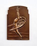 Exposition internationale Liège 1930 plaque bronze, Timbres & Monnaies, Bronze, Enlèvement ou Envoi