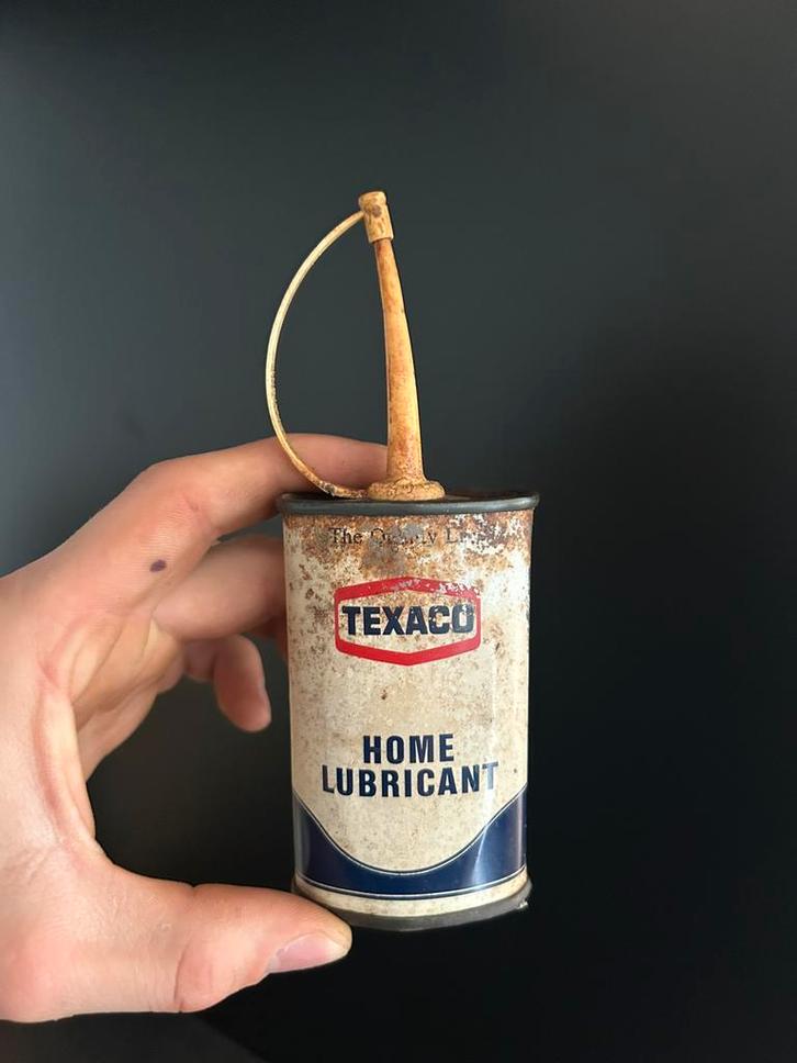 Burette d’huile olie blik bidon olieblik texaco handy oil, Verzamelen, Merken en Reclamevoorwerpen, Ophalen of Verzenden