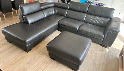 Zetel, Huis en Inrichting, Zetels | Zetels en Chaises Longues, Gebruikt, Vierpersoons of meer, 200 tot 250 cm, 75 tot 100 cm, Leer