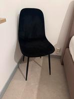 Zwarte velvet stoel, Huis en Inrichting, Stoelen, Ophalen