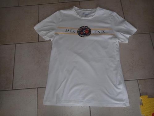 wit t-shirt maat L - Jack & Jones, Kleding | Heren, T-shirts, Zo goed als nieuw, Maat 52/54 (L), Wit, Ophalen of Verzenden