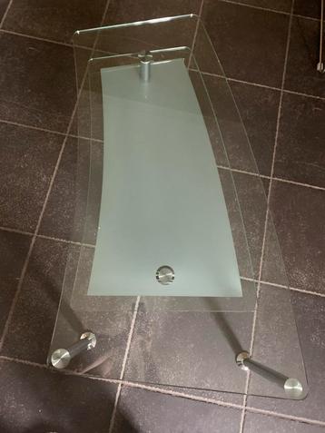 Design Glazen salontafel dubbel beschikbaar voor biedingen