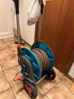 Dévidoir sur roues GARDENA + Tuyau d'arrosage (Complet), Jardin & Terrasse, Enlèvement ou Envoi, Tuyau d'arrosage