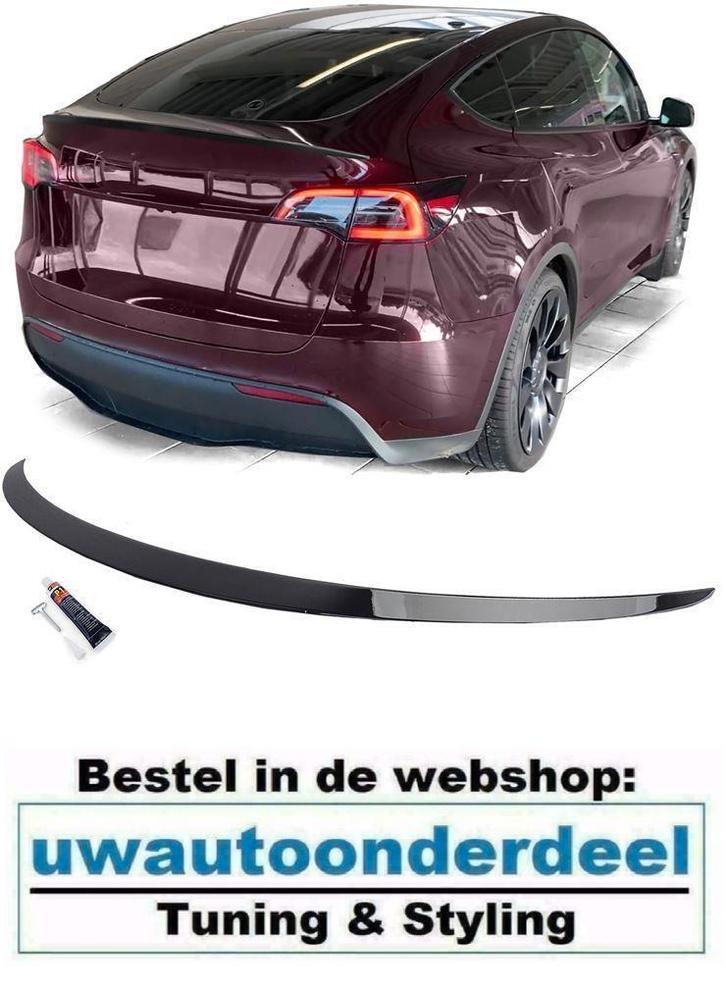 Achterklep Spoiler Glans Zwart Voor Tesla Model Y Performanc, Auto diversen, Tuning en Styling, Verzenden