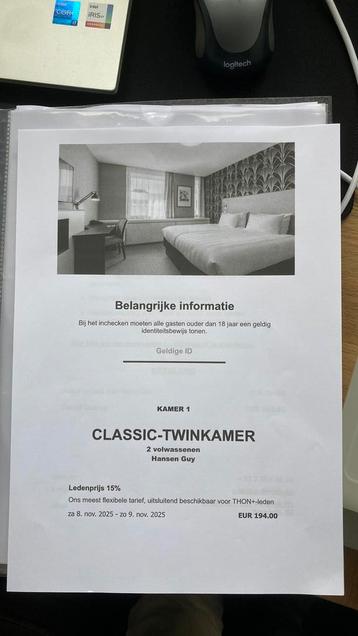 Whiskybeurs inkom + hotelkamer beschikbaar voor biedingen