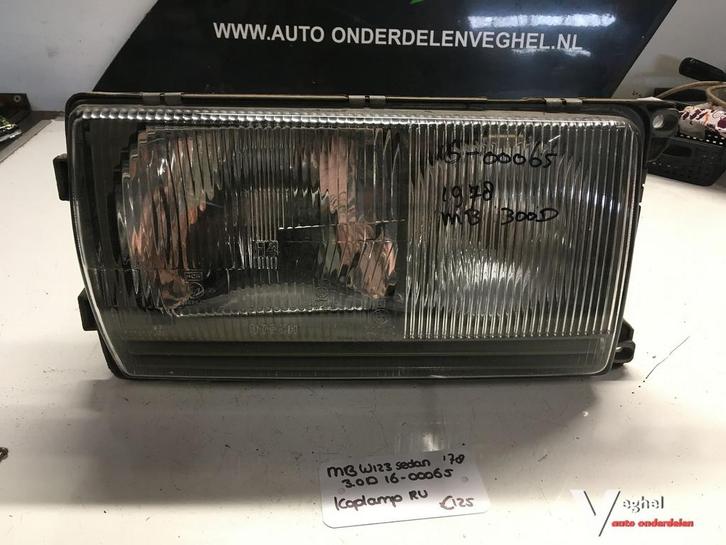 Mercedes W123 3.0 diesel 1978 1600065   Koplamp Rechtsvoor B, Auto-onderdelen, Verlichting, Gebruikt, Ophalen of Verzenden