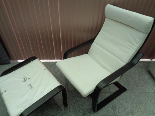 Fauteuil avec repose-pieds POÄNG 1 pers. IKEA, Huis en Inrichting, Fauteuils, Gebruikt, Hout, Ophalen