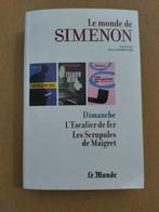 Le monde Simenon - 3 romans, Boeken, Detectives, Ophalen of Verzenden, Zo goed als nieuw, Georges Simenon