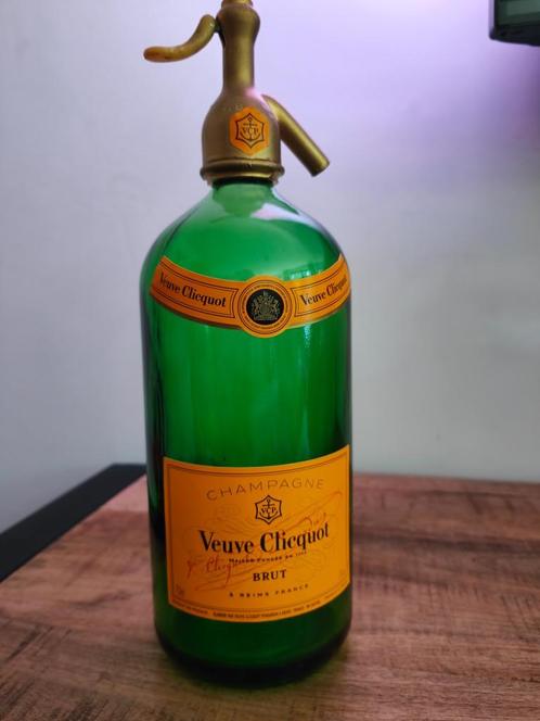 Veuve Clicquot sifon - Kristal, Metaal - Champagne - Uniek!!, Verzamelen, Wijnen, Nieuw, Overige typen, Overige gebieden, Vol