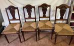 Lot de 4 chaises anciennes en chêne sculpté, Antiquités & Art, Enlèvement