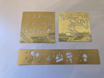 Metal stencils verjaardag, Enlèvement ou Envoi, Utilisé, Poinçon ou Moule