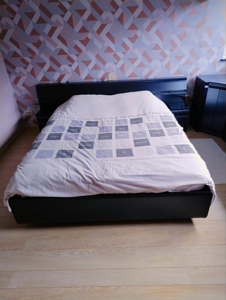 lit double de 160 cm, Maison & Meubles, Chambre à coucher | Waterbedden, 160 cm, Enlèvement