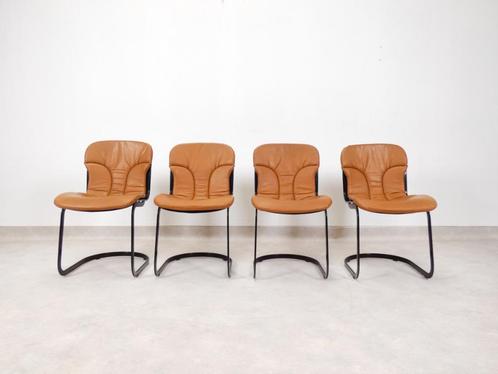 Willy Rizzo chairs for Cidue Italy, Maison & Meubles, Chaises de bureau, Utilisé, Brun, Enlèvement ou Envoi