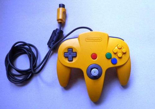 Originele Controller Geel voor de Nintendo 64, Games en Spelcomputers, Games | Nintendo 64, Zo goed als nieuw, Ophalen of Verzenden