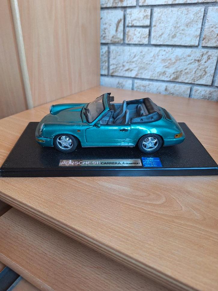 Porsche 911 1990 Cabriolet Turbo Turkoois-look, Hobby en Vrije tijd, Modelauto's | 1:18, Nieuw, Auto, Anson, Ophalen of Verzenden