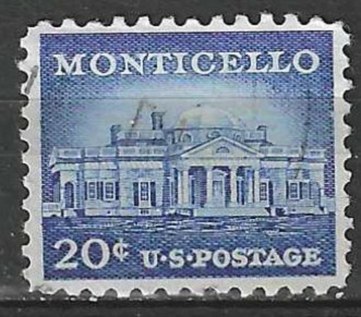 USA 1956 - Yvert 616 - Monticello (ST), Postzegels en Munten, Postzegels | Amerika, Gestempeld, Verzenden