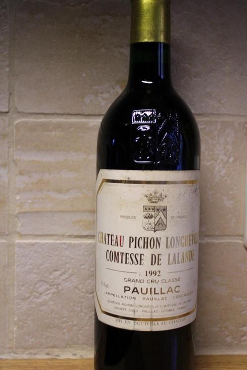 Chateau Pichon Longueville 1992 Pauillac Gravin van Lalland, Verzamelen, Wijnen, Zo goed als nieuw, Rode wijn, Frankrijk, Vol