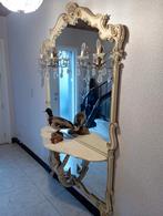 kapperstafel, kasteel meubel. Halmeubel, hangspiegel. Antiek, Enlèvement