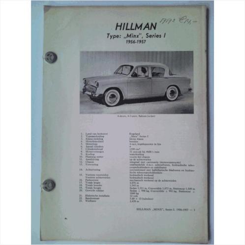 Hillman Minx Vraagbaak losbladig 1956-1957 #1 Nederlands, Boeken, Auto's | Boeken, Gelezen, Ophalen of Verzenden