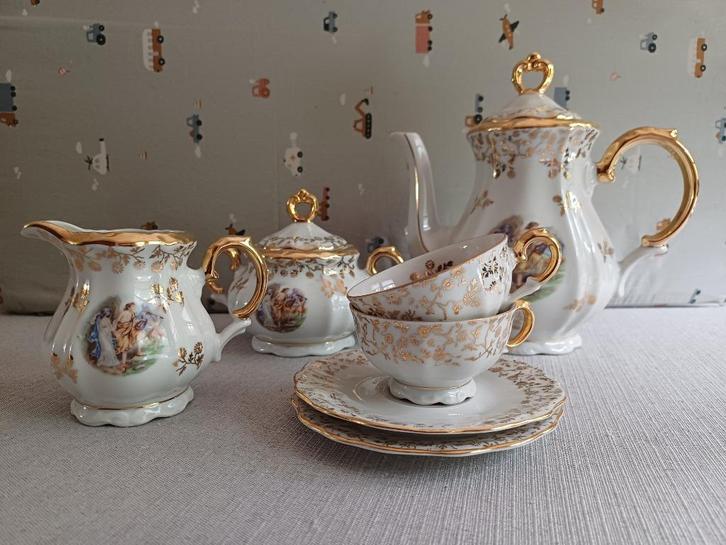 porseleinen koffieservies – 7-delig, Antiek en Kunst, Antiek | Porselein, Ophalen of Verzenden