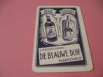 1 oude losse speelkaart Likeurstokerij De Blauwe Duif (21), Collections, Cartes à jouer, Jokers & Jeux des sept familles, Comme neuf