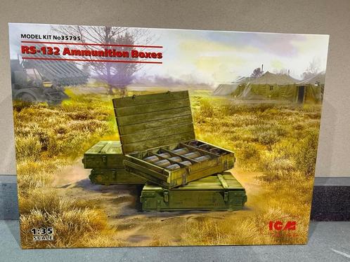 ICM RS-132 Ammunition Boxes, Hobby en Vrije tijd, Modelbouw | Figuren en Diorama's, Nieuw, Diorama, 1:35 tot 1:50, Ophalen of Verzenden