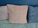 12 Housses coussin coton super épais gris beige 40X40 cm, Ophalen of Verzenden, Zo goed als nieuw, Beige