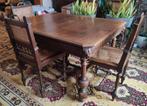Table + 8 chaises à tête de lion, Antiquités & Art, Enlèvement