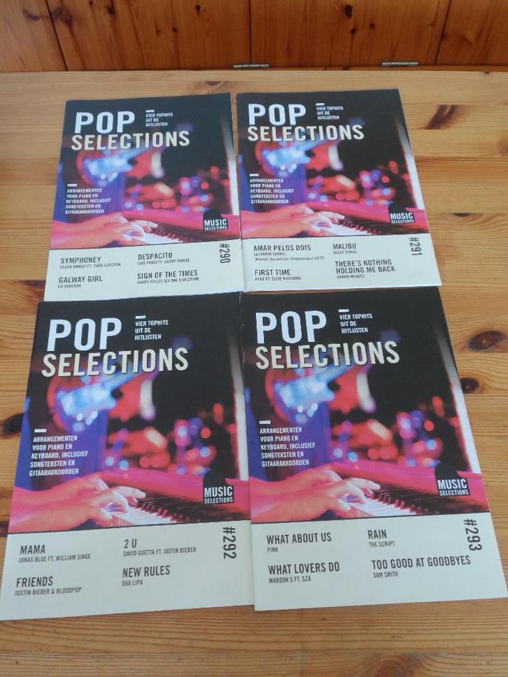 Pop Selections - 290 t/m  293 / 295 / 297 / 298 / 299 / 302 , Muziek en Instrumenten, Bladmuziek, Nieuw, Artiest of Componist