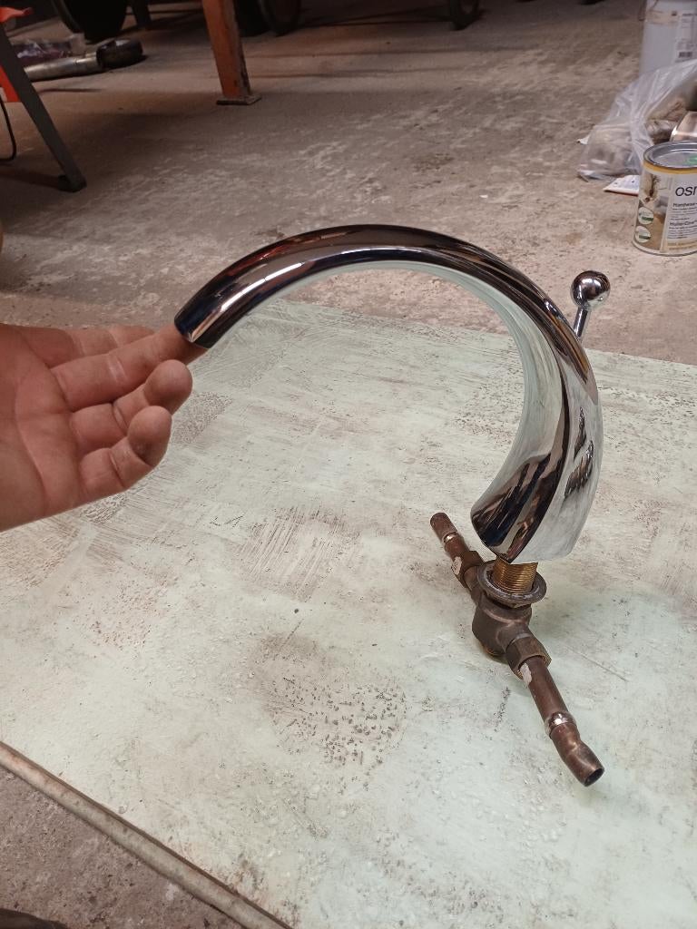 Luxueuze badkraan, Doe-het-zelf en Bouw, Sanitair, Ophalen, Gebruikt, Inox, Bad