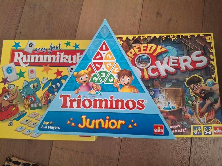 Gezelschapspellen - 3 stuks, Hobby en Vrije tijd, Gezelschapsspellen | Bordspellen, Zo goed als nieuw, Drie of vier spelers, Ophalen