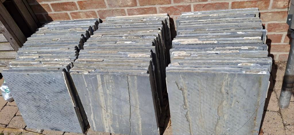 Pierre naturelle Bluestone Premium 40x40x2 cm, Jardin & Terrasse, Pavé & Dalles, Utilisé, Autres types, 10 m²² ou plus, Enlèvement