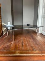 Table basse XL Space Age en chrome et verre fumé, années 70, 100 à 150 cm, Moins de 50 cm, Enlèvement ou Envoi, Comme neuf