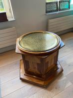 Bijzet tafel op wielen met inleghout, Antiek en Kunst, Ophalen