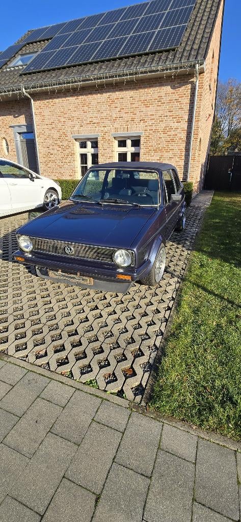 vw golf 1 cabrio 1987, Auto's, Volkswagen, Voorwielaandrijving, Cabriolet, Blauw, Handgeschakeld