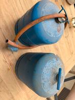 Campingaz gasflessen met drukregelaar en slang 1 nog vol, Jardin & Terrasse, Barbecues à gaz, Enlèvement ou Envoi, Utilisé