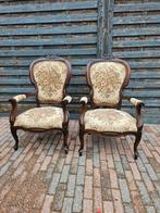 Set van 2 klassieke Louis XV stijl armstoelen, Enlèvement