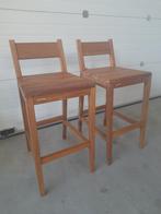 2 hardhouten teak barstoelen, Enlèvement