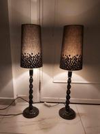 Ensemble de deux élégantes lampes de table en bois tourné no, Enlèvement ou Envoi, Bois