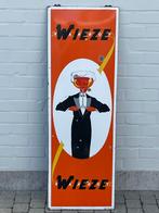 Wieze reclamebord emaille, Enlèvement, Comme neuf, Panneau publicitaire